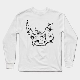 Rhino Tribal Graffiti Portrait Long Sleeve T-Shirt